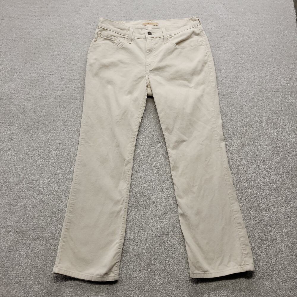 Levi's Premium Middy Ankle Bootcut Corduroy Pants Womens 30 Cream Ivory